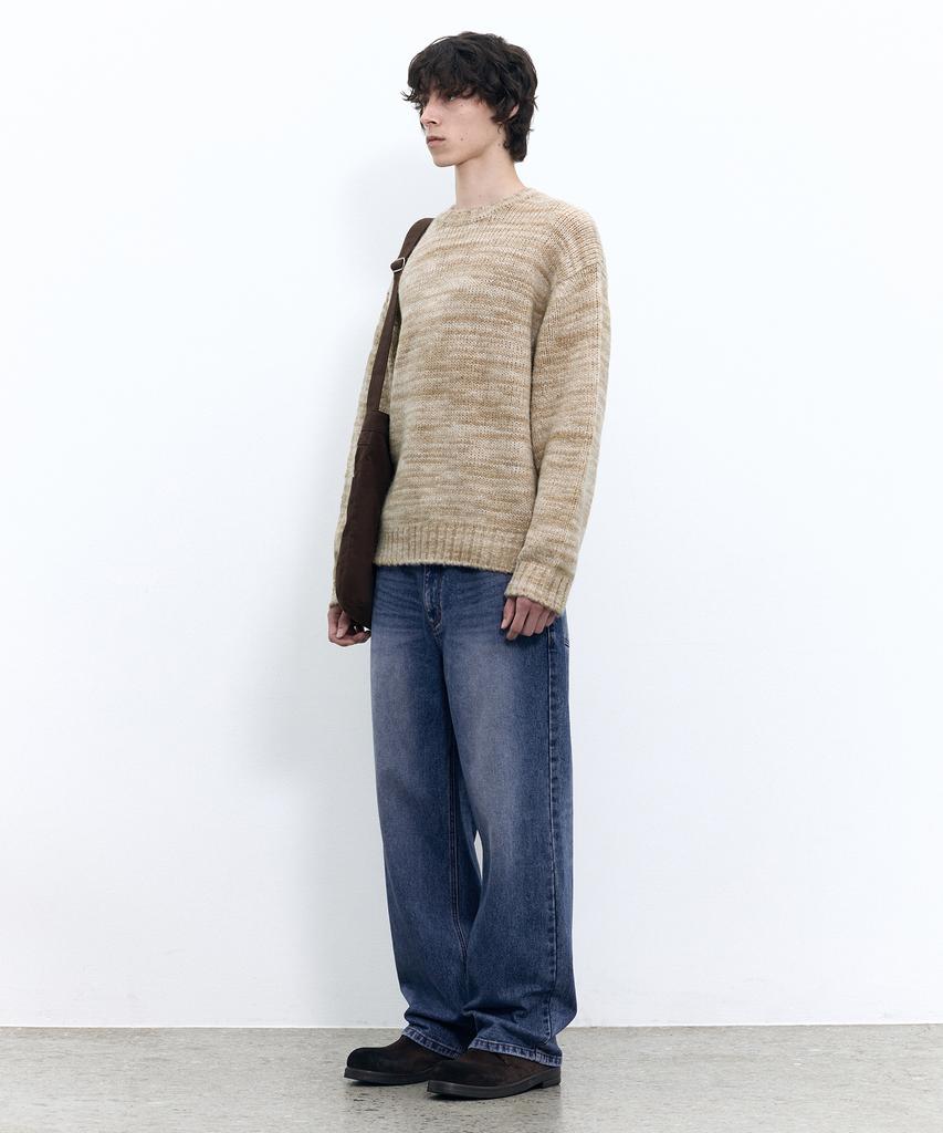 INSILENCE Italian Wool Mixed Pullover Light Beige