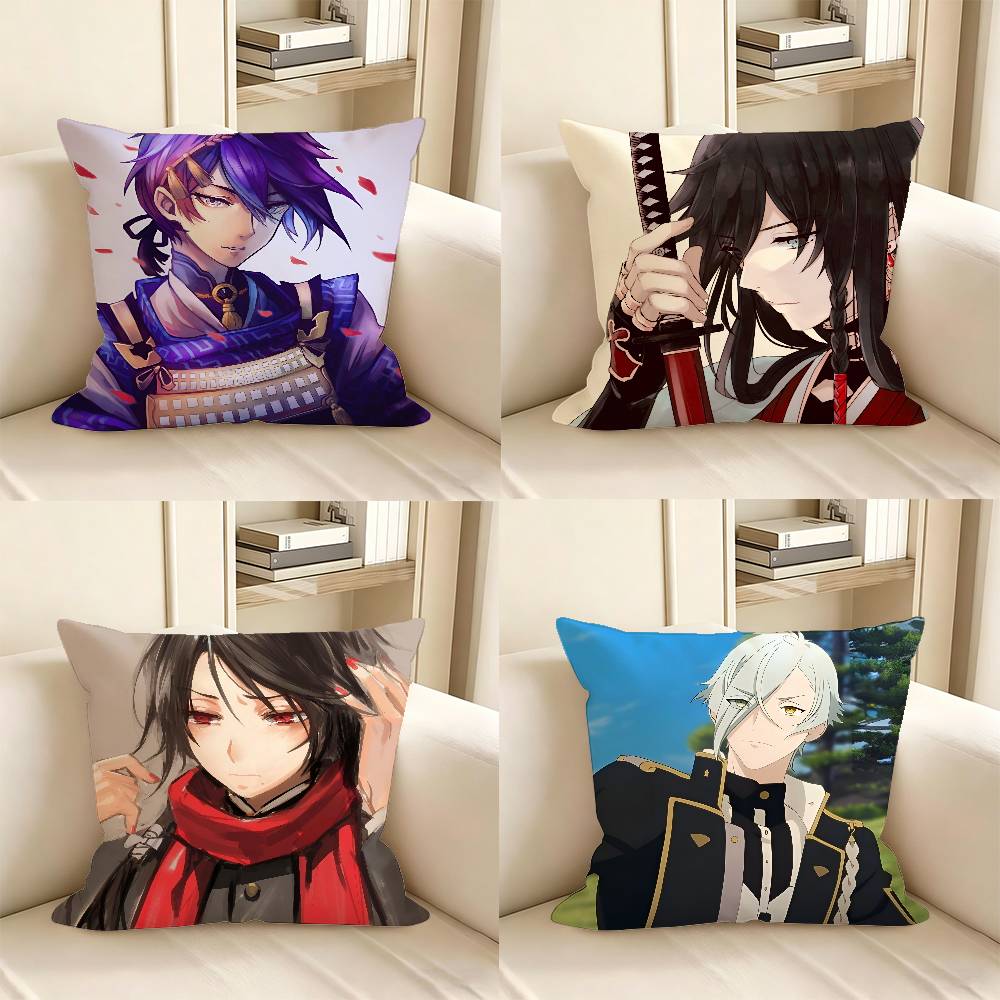 1pc Anime Touken Ranbu Kai Pillow Case Fashion Square Pillowcase Bedroom Sofa Room Ins Decoration Leisure