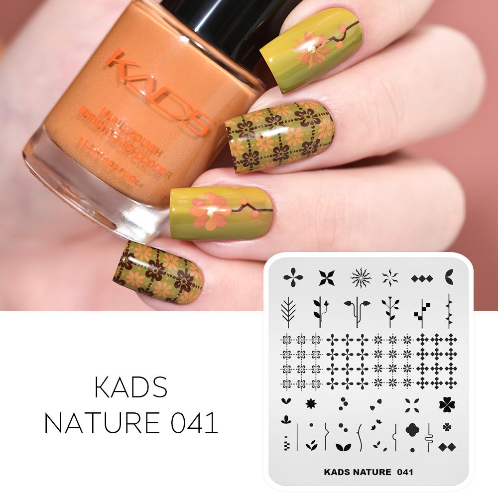 kads Nail Art Stamping Plates 63 Designs Nature Series Nail Template Stencil Plates for Nail Salon