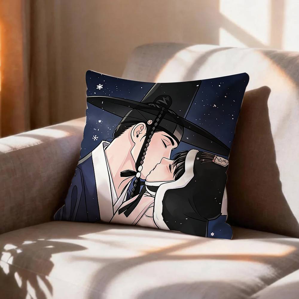 Ancient Korean BL manhwa Nakyum Seungho  Pillow Case Pattern Printed Pillowcase For Living Room Sofa Cushion Cover