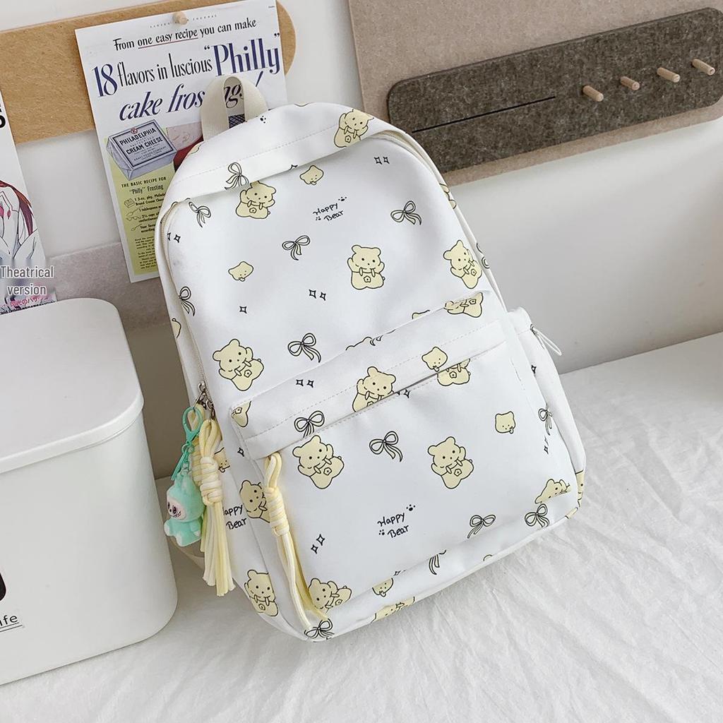 Chic Cartoon Backpack: Cute, Lightweight, High-Capacity Schoolbag & Sweet Casual Style for Students