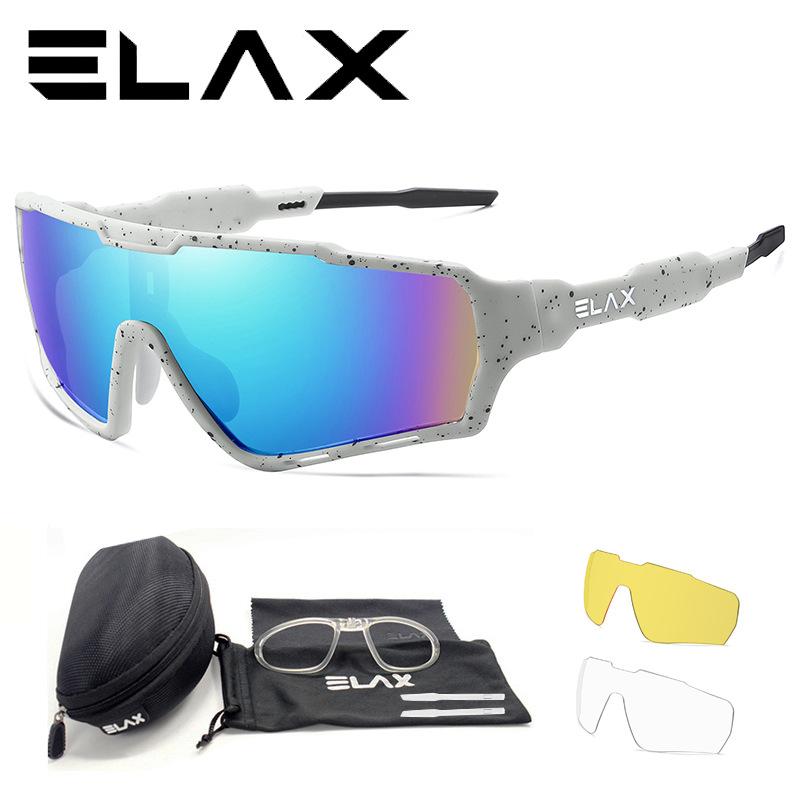New ELAX 3Lens Set Fashionable Cycling Glasses Outdoor Sports Bicycle Goggles Windproof Protective Glasses