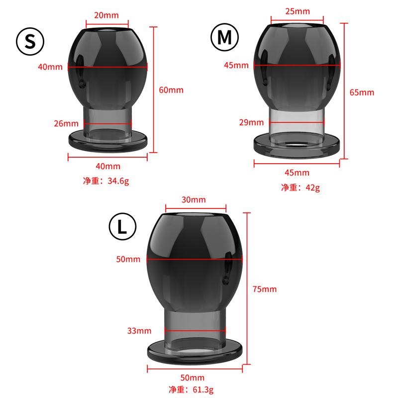 Hollow Anal Plug Anal Extender Dilator Butt Plug Peep Vagina and Aual Enema Sex Toys for Men Gay Sex Products Plug with