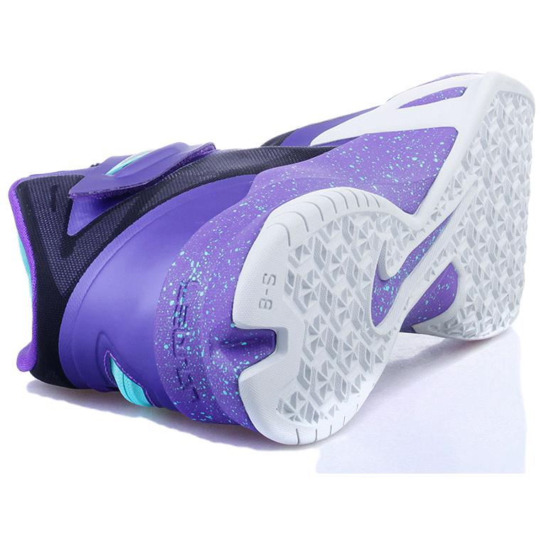 Nike Zoom Soldier 8 Summit Lake Hornets Men Sneakers Purple Court-Purple Metallic-Silver 653641-505