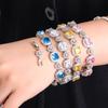 Seiko Light Luxury Color Treasure Bracelet Square Candy Micro-Inlaid Zircon Luxury Bracelet Zircon Jewelry