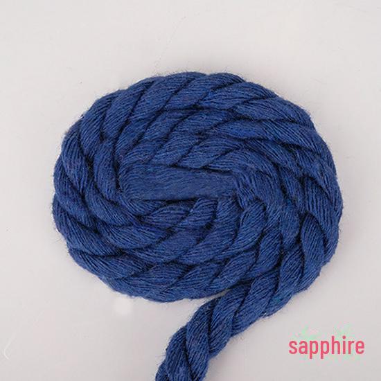 8mm Three-Strand Colored Cotton Rope for DIY Decor and Drawstring Accessories