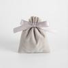 5pcs/Lot Bulk Beige Velvet Pouches Ribbon Jewelry Packing Display Storage For Wedding Candy Gift Travel Drawstring Dust Bags