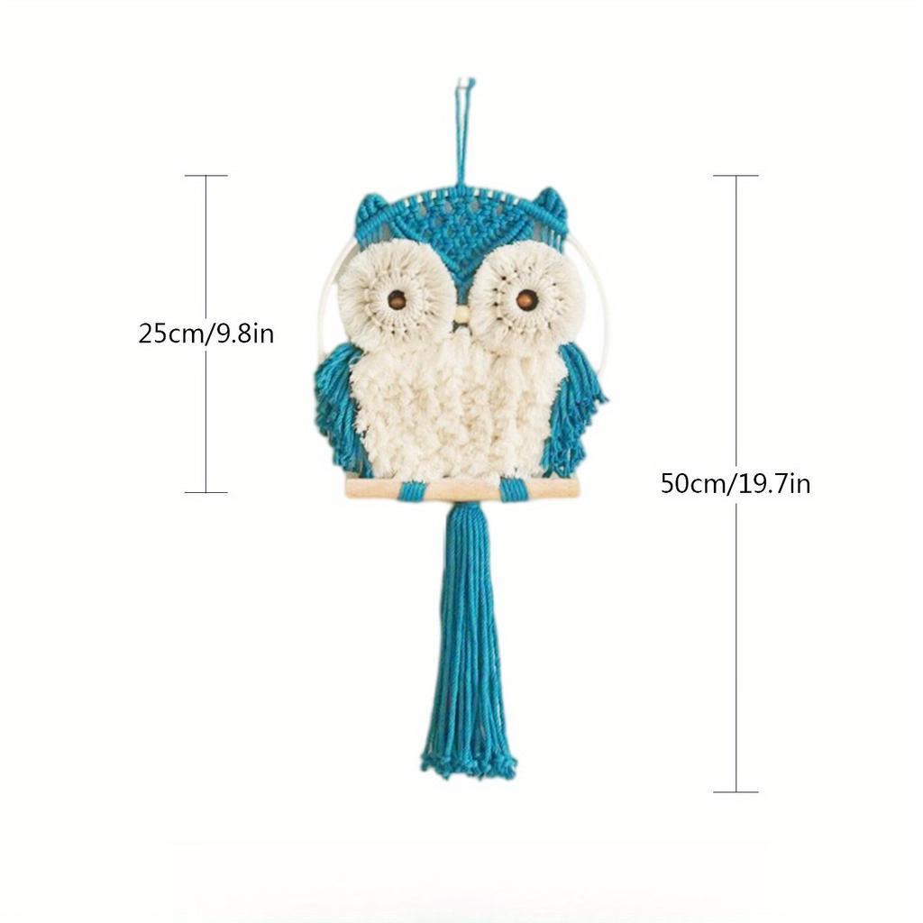 1pc Creative Home Wall Decor Tapestry Wall Decor Hand-woven Owl Tapestry Suitable for Gifts to Friends and Family