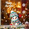 Removable Winter Stickers for Kids Christmas Window Stickers Static PVC Decals with Santa Claus Reindeer Snowman Large Snowflake Balcony Patterns,