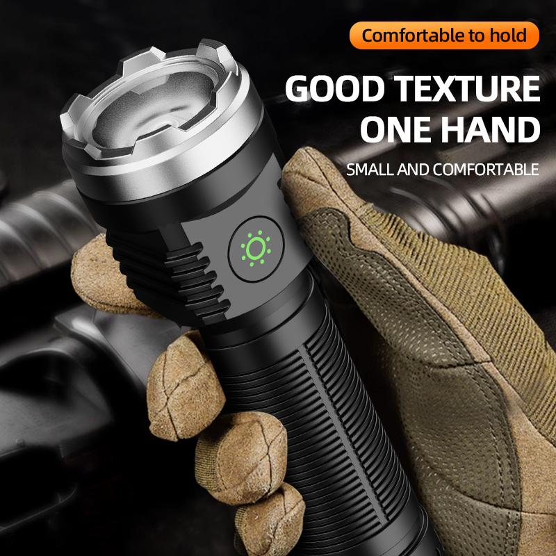 Flashlight LED strong light ultra bright high-power long-range rechargeable mini pocket portable small outdoor light