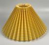 Ceramic Lamp with Retro Pleated Fabric Shade for Living Room or Bedroom Table