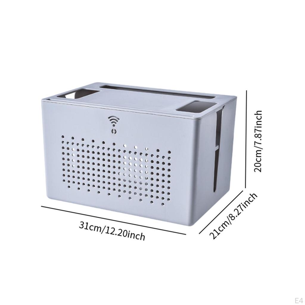 Cable Management Box for Router And Power Strip Organizer
