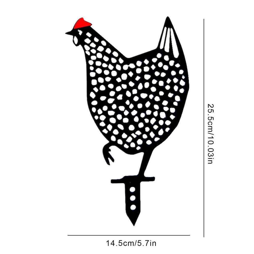 Pohádková zahrada Socha stojícího kuřete kohouta Venkovní kůly Ozdoby na nádvoří Dekor Akryl Dvůr pro slepice Venkovní výzdoba na trávník