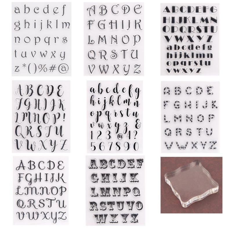 Transparent Seal DIY Hand Account Transparent Silicone Seal Rubber Stamp, Letters
