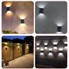 2LED Outdoor Solar Wall Lamp LED Solar Garden Light Waterproof Up And Down Glow Wall Light For Balcony yard Street Landscape Decor