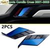 For Toyota Corolla Cross - Blue Car Rear Bumper Fog Light Cover Trim