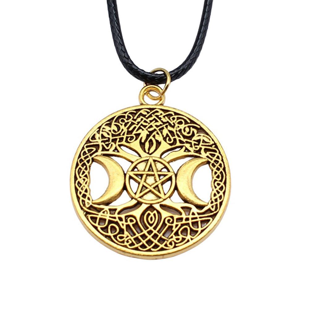 Antieke Levensboom Hanger Ketting Natuur Boho Statement Sieraden 45cm Leren Ketting