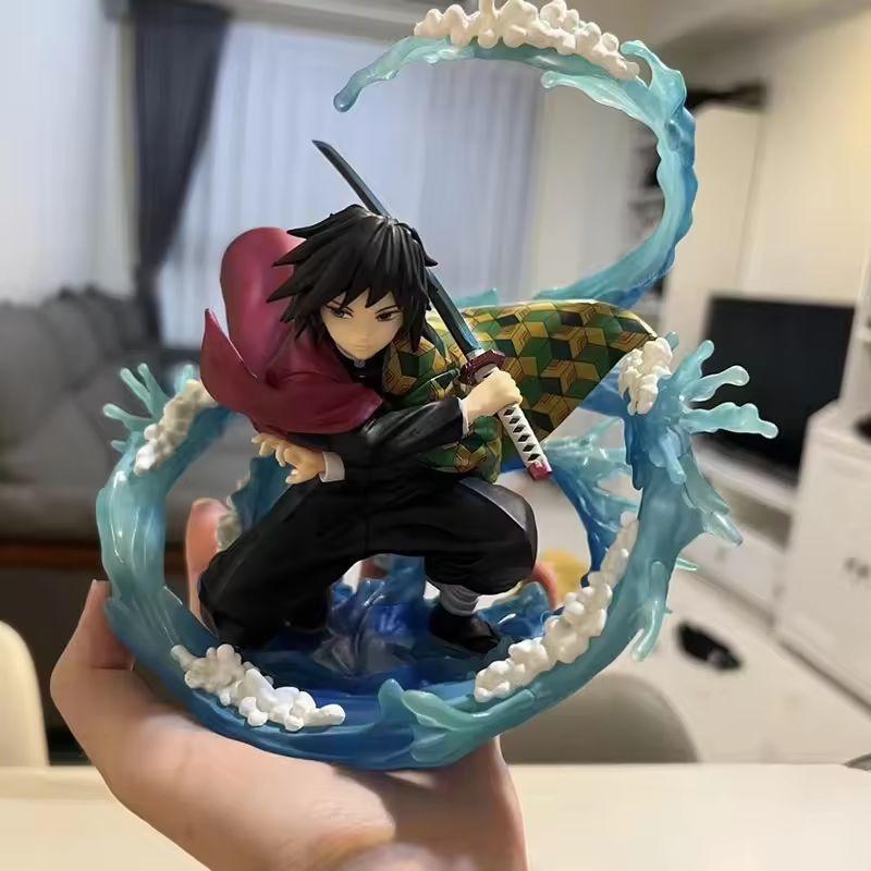 Demon Slayer Zero Tomioka Giyuu Anime Action Figure 17cm Pvc Collection Model Toy Ornament Kimetsu No Yaiba Doll Xmas Gift Toy