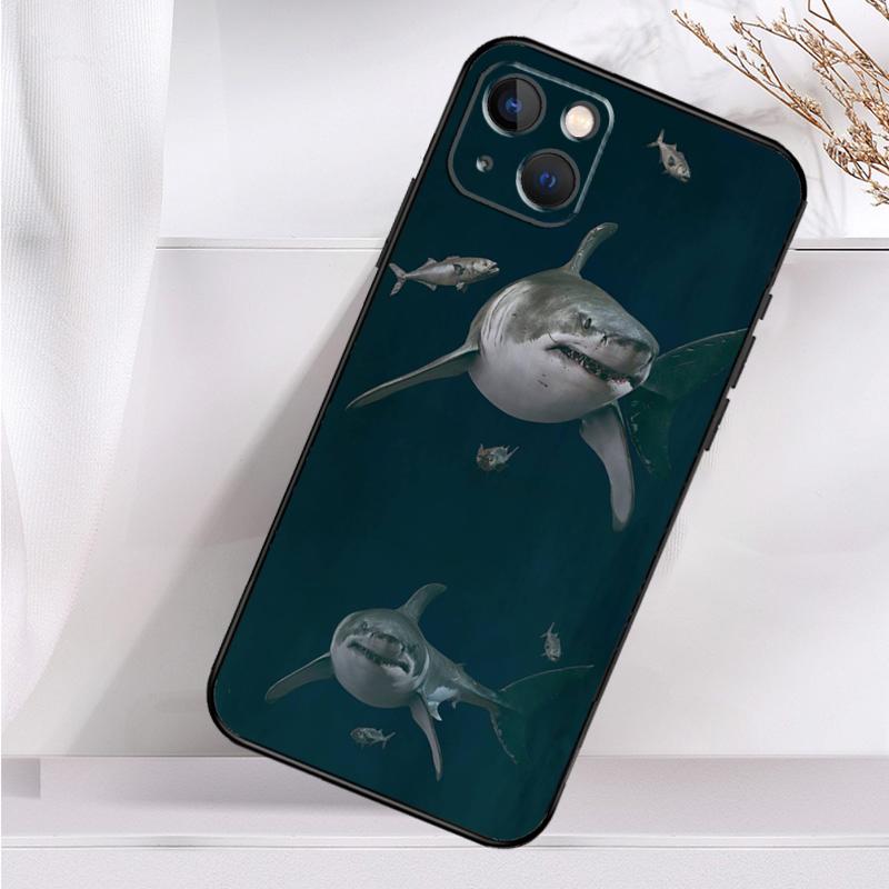 

Shark Ocean Fish Shockproof Case For iPhone 17 16 15 14 11 Pro Max Plus 12 13 Mini 16e 17 Air Phone Cover iPhone 16 Plus