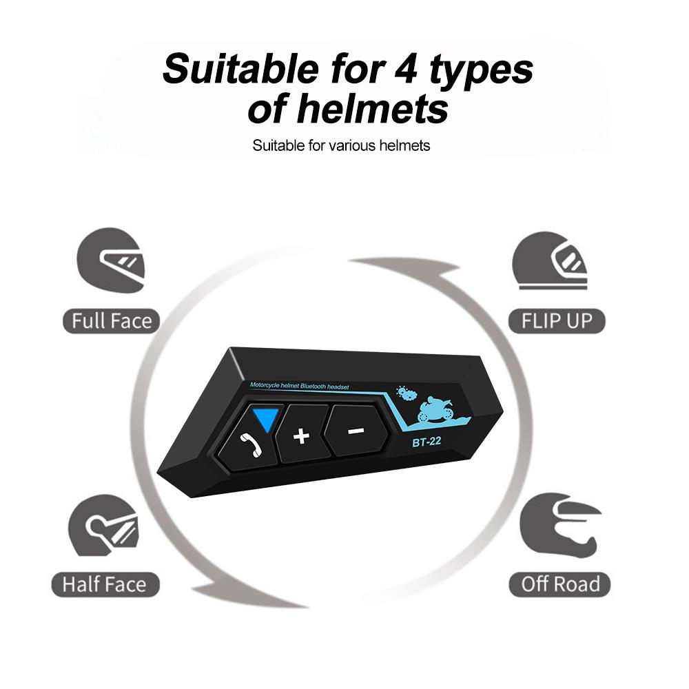 Waterproof Bluetooth 5.0 Moto Helmet Headset Wireless Handsfree Stereo Earphone Motorcycle Helmet Headphones MP3 Speaker