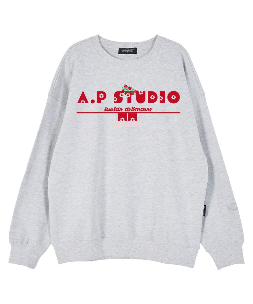 ASTRAL PROJECTION Lucida Droma Oversized Drop Shoulder Sweatshirt_White Melange
