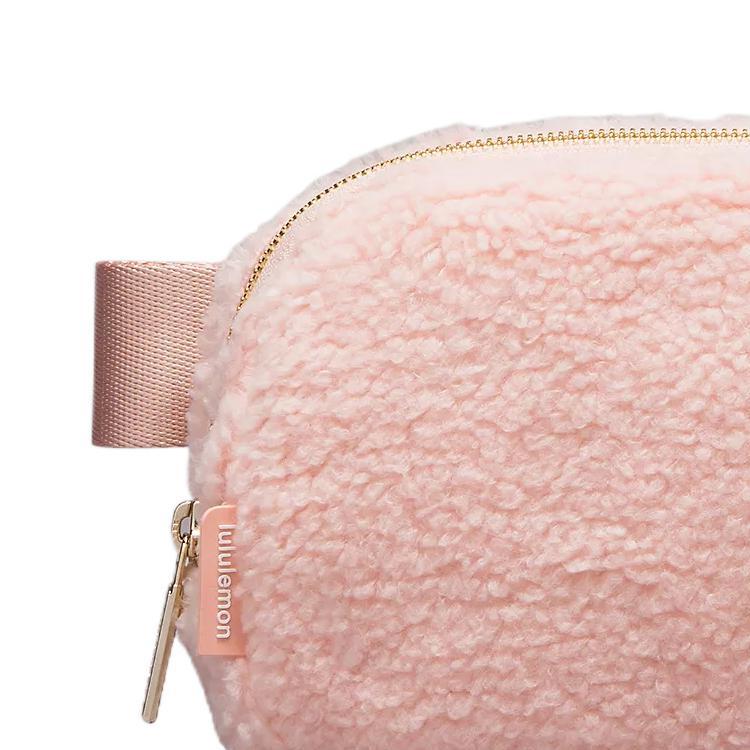 Lululemon 1L Everywhere Logo Zipper Waist Bag Women Bags Pink-Mist Gold LU9B18S-052982
