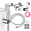 Pistola a spruzzo per rubinetto in acciaio inox, bidet portatile per WC, spruzzatore per bidet manuale in acciaio inox, spruzzatore ad acqua spazzolata