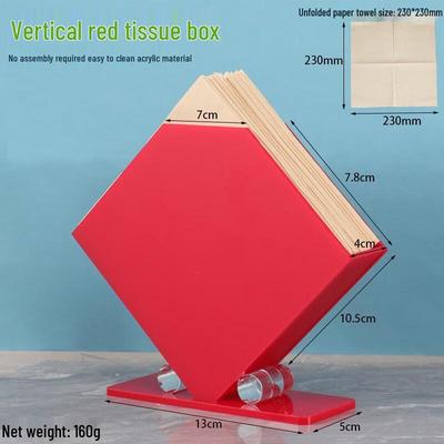 Xinyuxuan Einfache vertikale rote Taschentuchbox (2er-Pack)