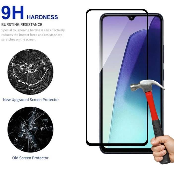 Protecteur d'écran - E.F.Connection - Redmi 14C - Verre trempé - Lot de 2 - Résistant aux rayures