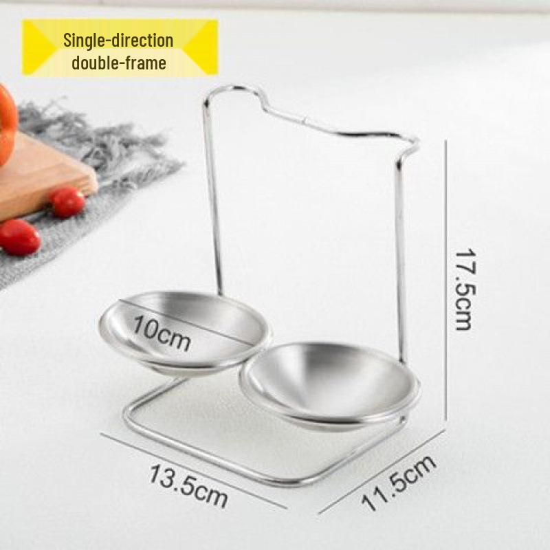 Stainless Steel Soup Ladle and Colander Holder Stand for Restaurants