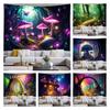 Magic Forest Wall Tapestry Mysterious Hanging Decor Psychedelic Trippy Landscape Tapestries Aesthetic Room Decor Bedroom Blanket