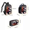 3-Piece CR7 Soccer Star Pattern Backpack Set – Large-Capacity Casual Backpack with Matching Clutch & Tote Bag, Perfect for Daily