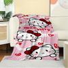 1pc Cute, Hello Kitty, BowDigital Print Fleece Blanket - Contemporary Style, Suitable for All Seasons, Perfect for Home, Travel, or Camping