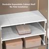 Expandable Closet Shelf Carbon Steel ABS PP Cabinet Organizer Riser Rack 20KG Load Bearing for Wardrobes Kitchens, and Bathrooms