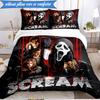 Scr-eam Horror Movie 3pcs K-pop Music Group Bedding set,Ideal for Bedroom, Dormitory,Including Duvet Cover And 2pcs Pillowcases,Fan Gifts