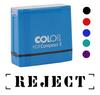 Printtoo Reject Self Inking Rubber Stamp Pre-Inked Office Stamp- Home Office Business Stationery, Black- 42 x 9