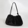 Women Faux Rabbit Fur Plush Shoulder Bag Elegant Soft Crossbody Handbag Fashionable Fluffy Purse Gift For Friends