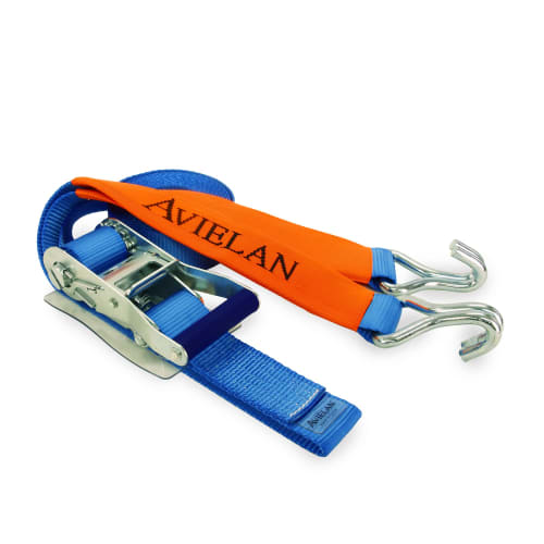 

AVIELAN Lashing Belt, 50mm Wide, J-Hook, 3m Winding, 0.5m Fixed, Blue