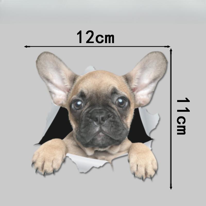 3D Sticker Scratches Sticker Realistic Puppy Decorative Sticker Car Electric Car Body Laptop Refrigerator Toilet Sticker