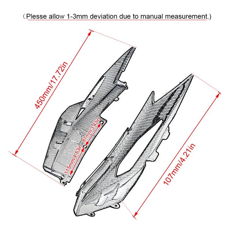 MT09 FZ09 Motorcycle Carbon Fiber Rear Side Plate Side Cover Rear Tail Fairing Fit For Yamaha MT-09 FZ-09 2017 2018 2019 2020