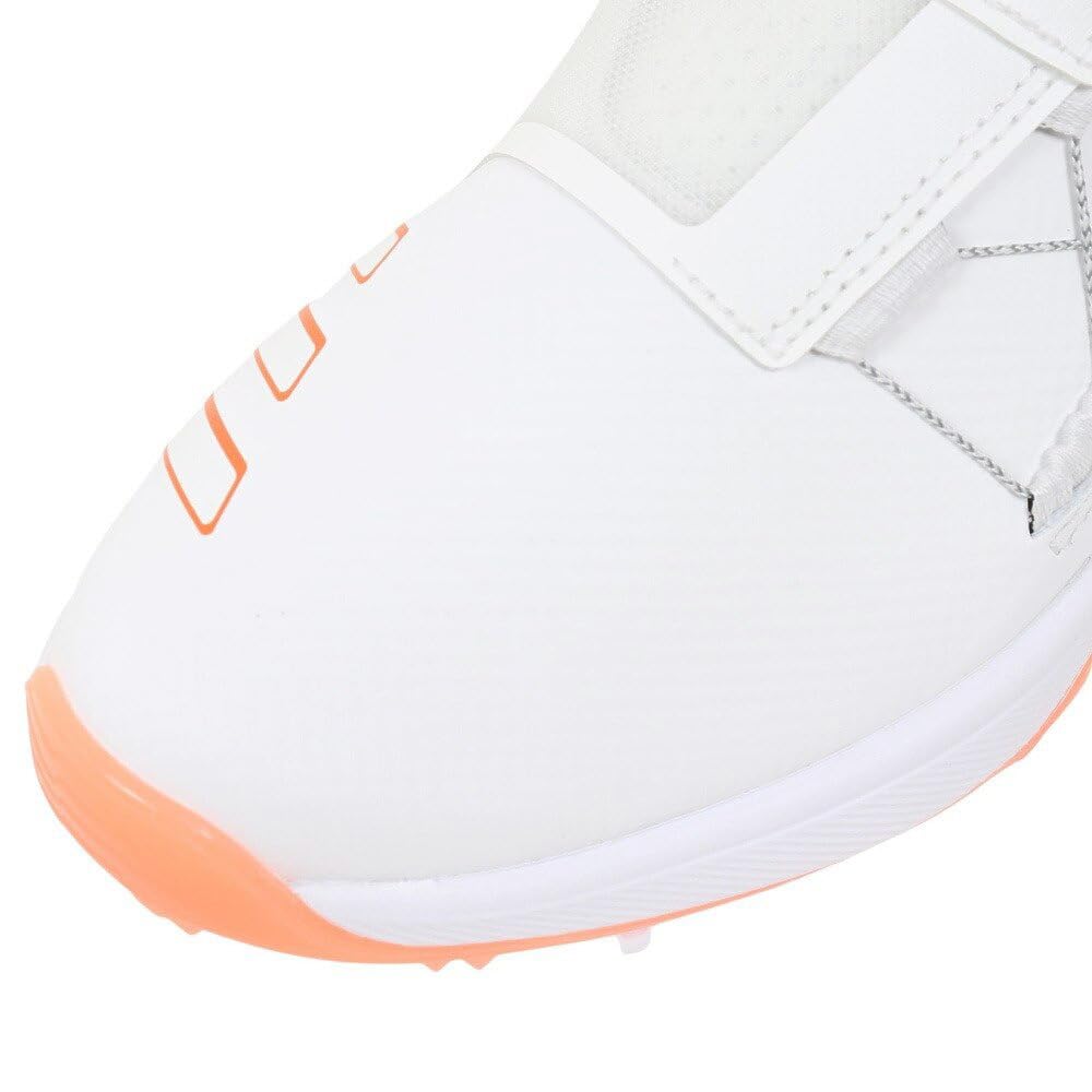 Golf Shoes ZEDGE 23 Boa Footwear Metallic cm [Adidas Golf] Women's White/Coral Fusion/Silver 25.0