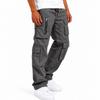 Men's Multi-Pocket Cargo Pants Loose Fit Casual Long Trousers for Everyday Wear and Outdoor Activities