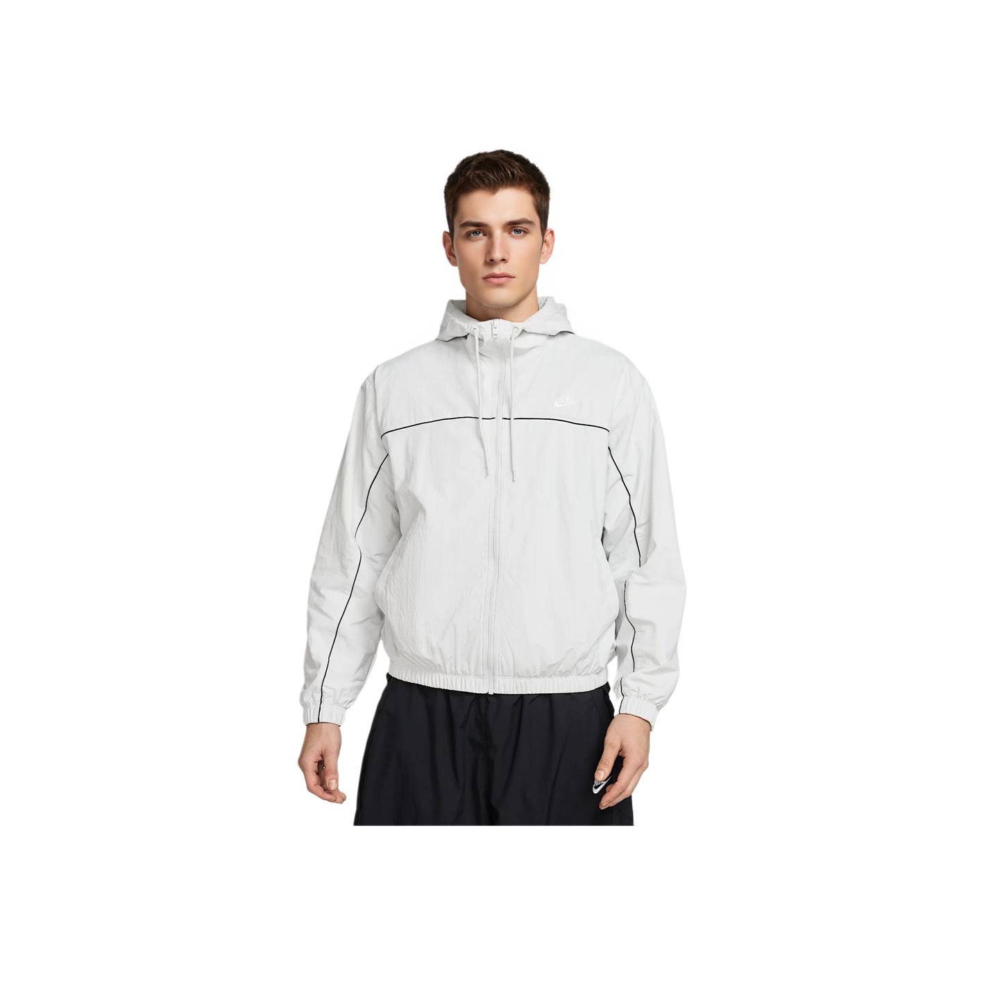 

Nike Club Casual Lightweight Loose Fit Hooded Jacket Men Jackets Photon-Grey White HJ2013025 XL