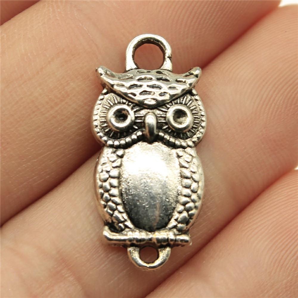 10pcs Connector Charms Tibetan Bronze Silver Color Pendants Vintage Jewelry Making DIY Handmade Craft