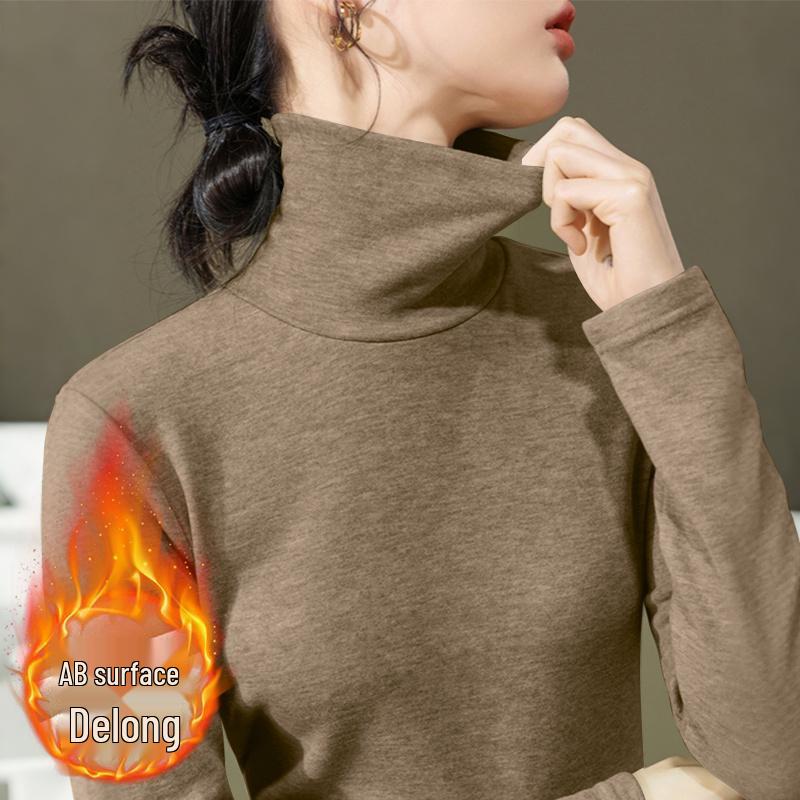 

Женская корректирующая рубашка с длинным рукавом Bodycon - Стильная осенне-зимняя верхняя одежда с воротником-стойкой, модный стиль 2026 2XL (130-145 lbs) хаки