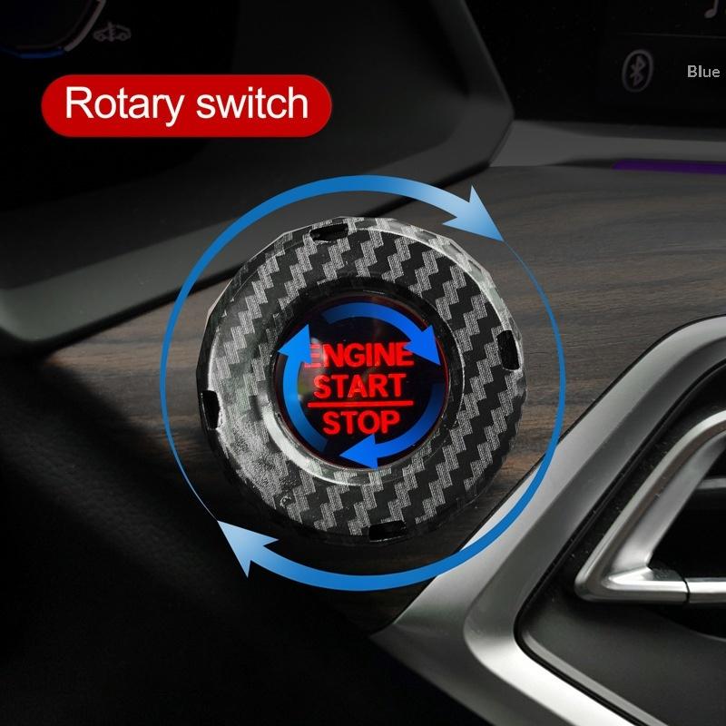 Car Decorative Ring Cover For One Button Start Stop Engine Start Button Cover Universal Push Engine Protection Car Interior