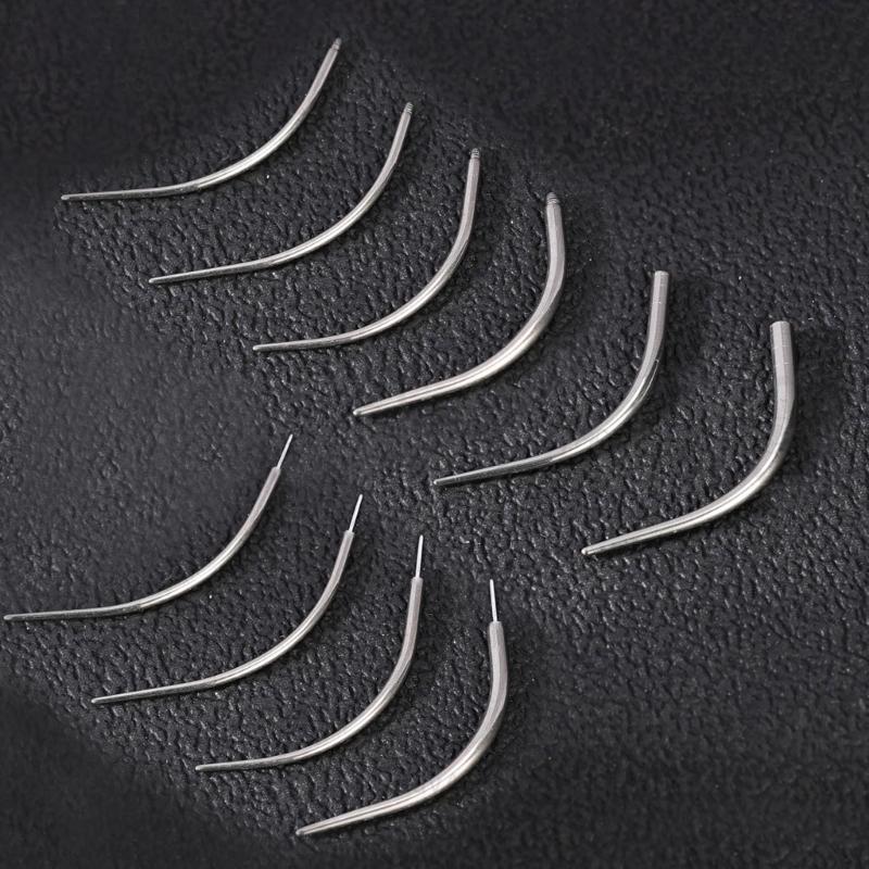 Grasper And Curved Piercing Guide Needle Set For Easy Accurate Body Piercing On Sensitive Skin