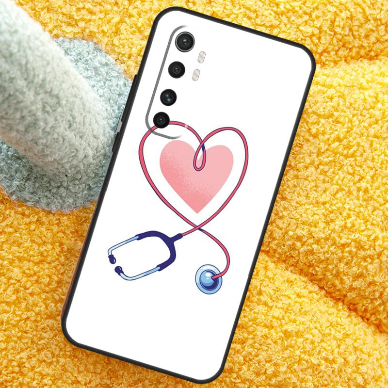 Cute Stethoscope Heart Case For Xiaomi 15 Ultra 14 13T 14T 15T 17 Pro Max  Cover For POCO X7 Pro X5 X6 F5 F6 F7 F8