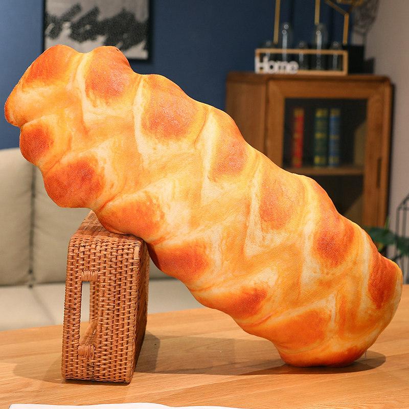 20-110cm French Bread Plush Throw Pillow Soft Realistic Printed and Dyeing Pillow Sofa Kitchen Decoration Party Gift