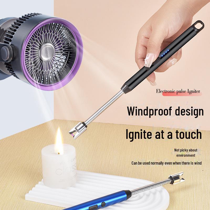 Rechargeable Rotating Kitchen Gas Lighter with 360° Flexible Extension Hose